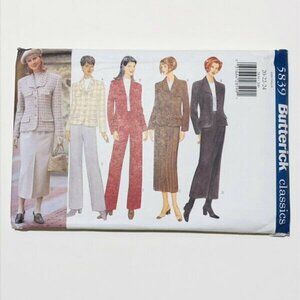 Vintage Butterick Sewing Pattern 5839 Misses Jacket Skirt Pants Size 20-24